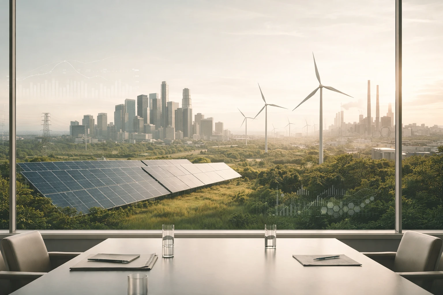Premium ESG analytics visualization